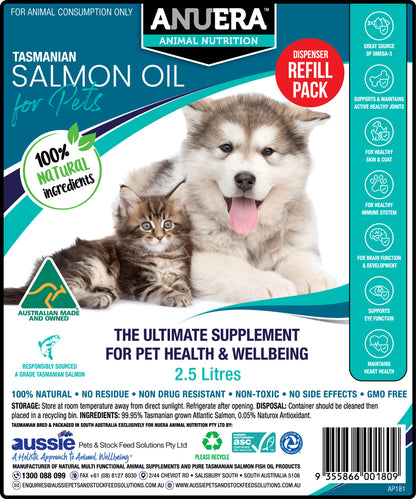 ANUERA Tasmanian Salmon Oil for Pets 2.5 Litres